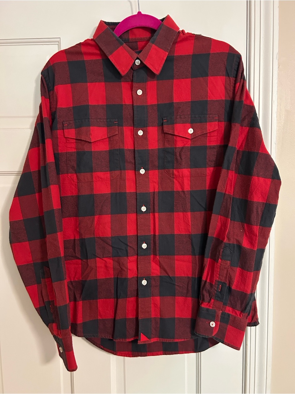 UNTUCKit Red and Black Buffalo Plaid Button-Down Shirt